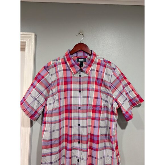 Alaskan Hardgear Duluth Trading Co Women's Plaid Short-Sleeved Shirt Dress Sz XL - Picture 9 of 16